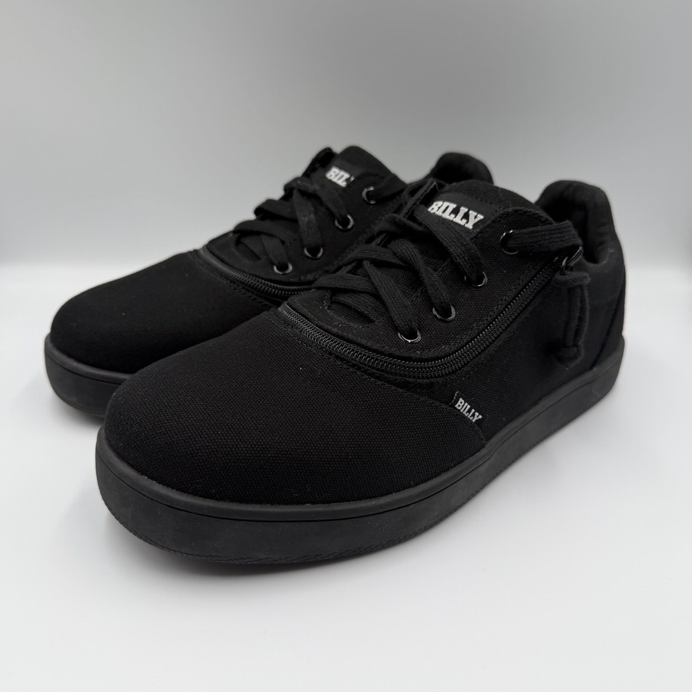 Billy Sneakers Zipper Shoes US Mens Size 9.5 Extra Wide Black & White Low Tops